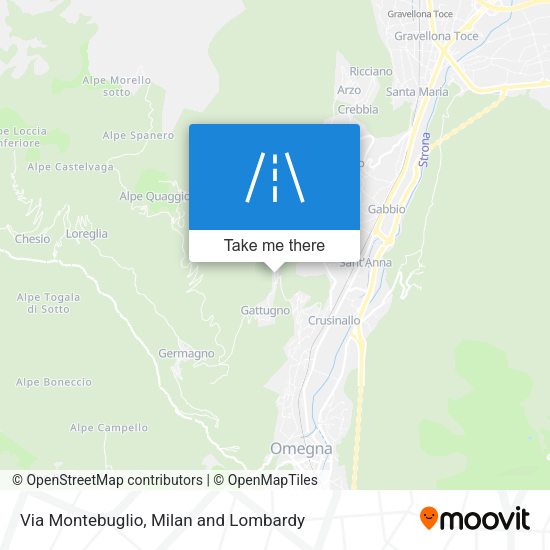 Via Montebuglio map