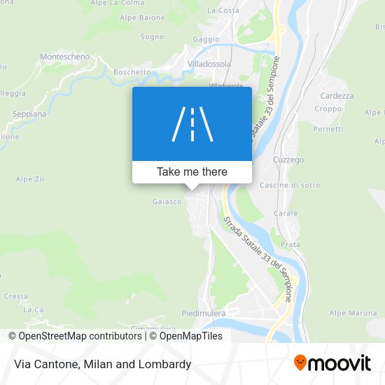 Via Cantone map