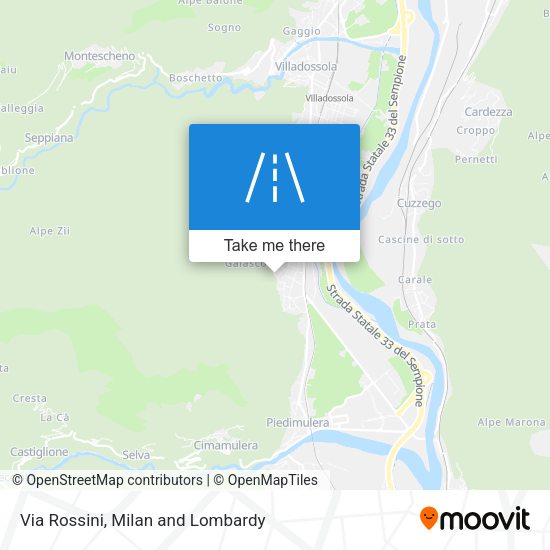 Via Rossini map
