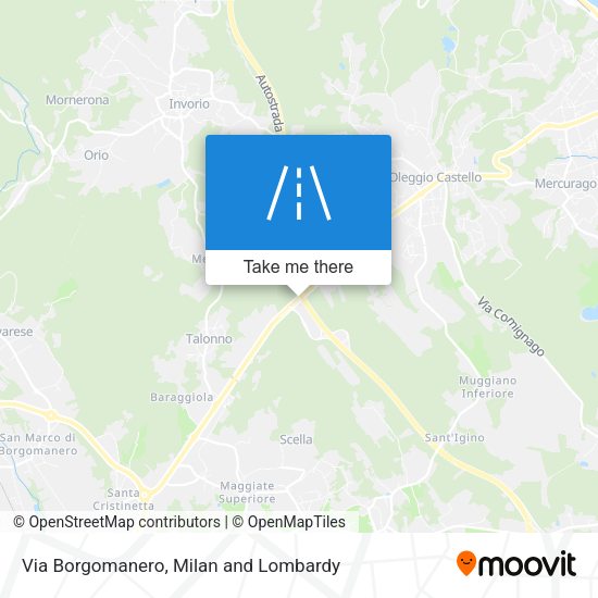 Via Borgomanero map