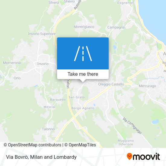 Via Bovrò map