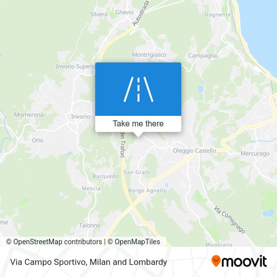 Via Campo Sportivo map