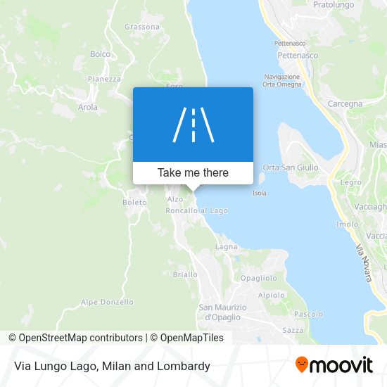 Via Lungo Lago map