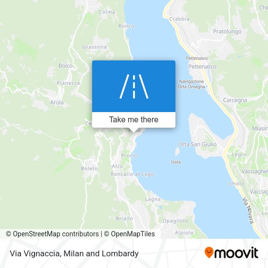 Via Vignaccia map