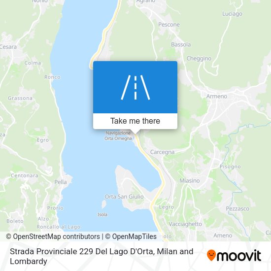 Strada Provinciale 229 Del Lago D'Orta map