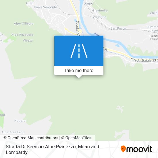 Strada Di Servizio Alpe Pianezzo map