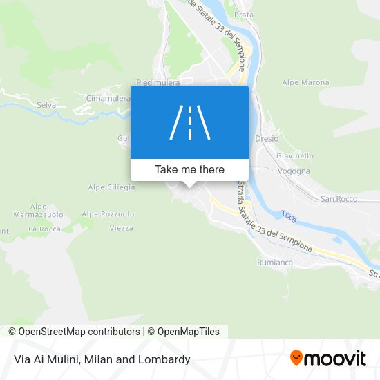 Via Ai Mulini map