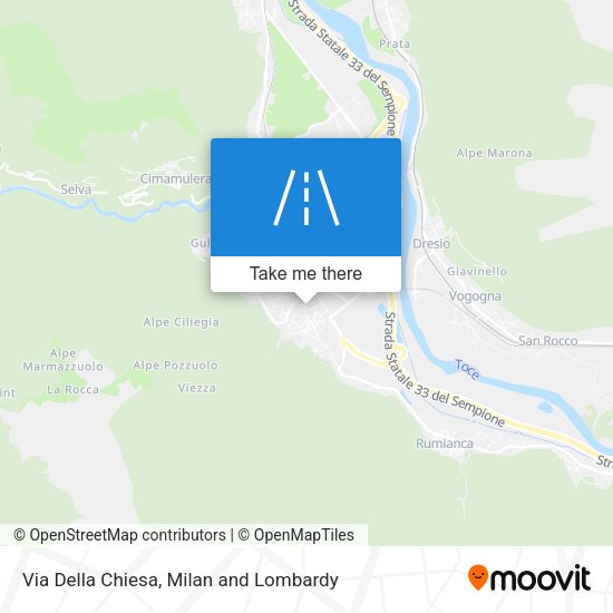 Via Della Chiesa map