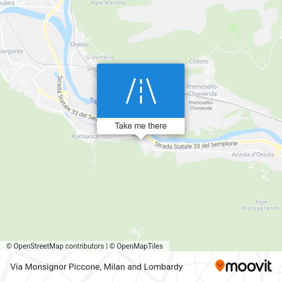 Via Monsignor Piccone map