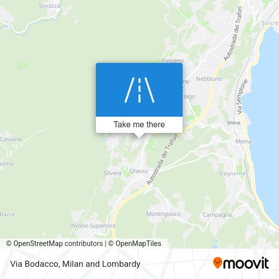 Via Bodacco map
