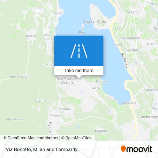 Via Bonetto map