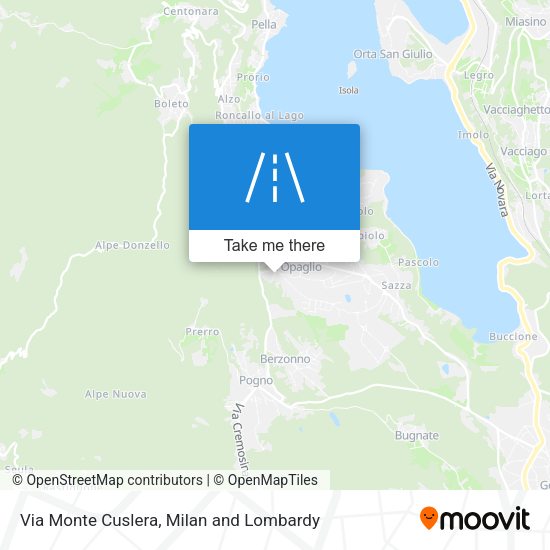 Via Monte Cuslera map