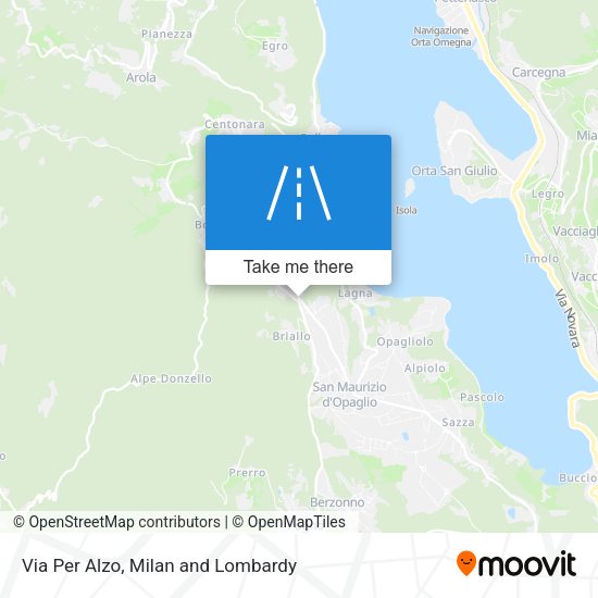 Via Per Alzo map