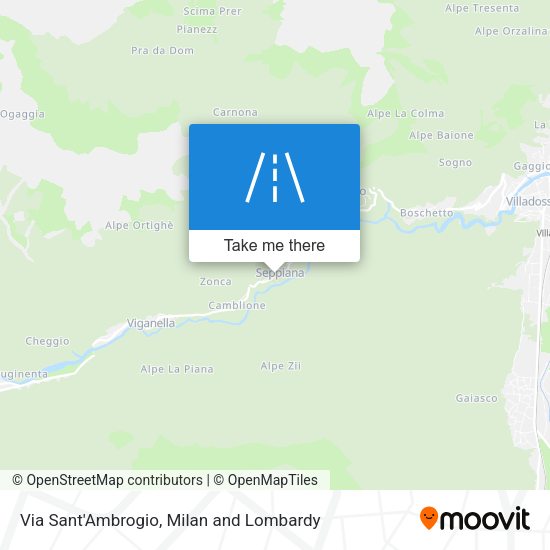 Via Sant'Ambrogio map