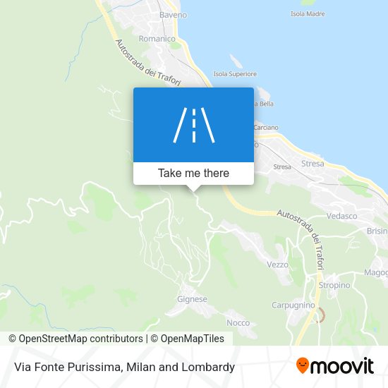 Via Fonte Purissima map