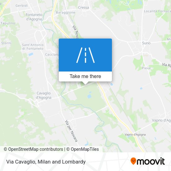 Via Cavaglio map