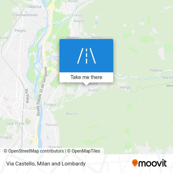 Via Castello map