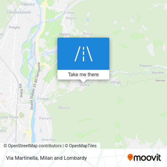 Via Martinella map