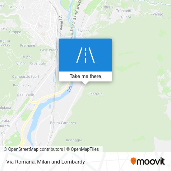 Via Romana map