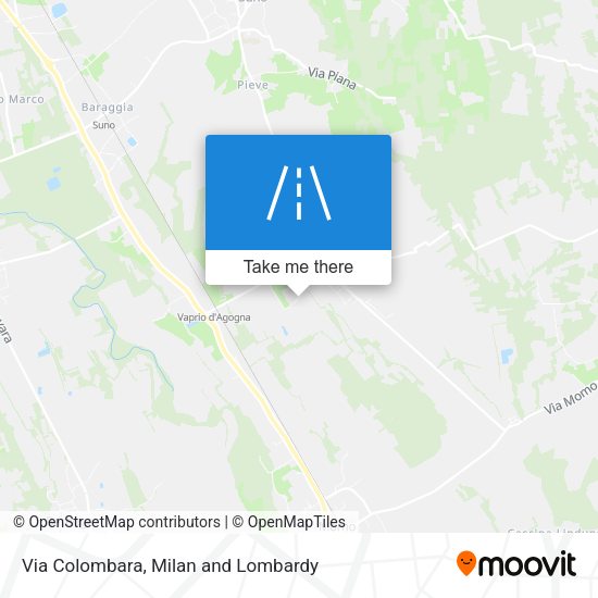 Via Colombara map