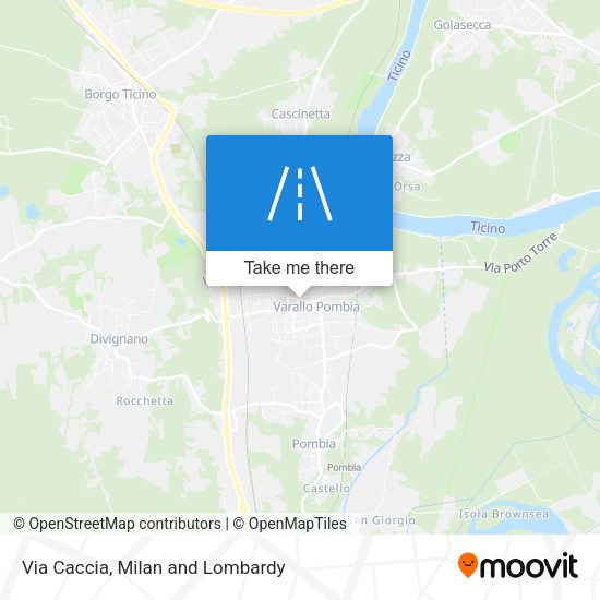 Via Caccia map