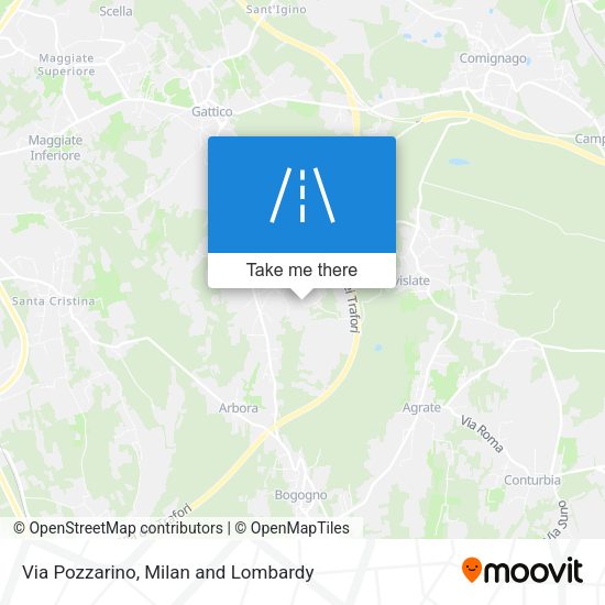 Via Pozzarino map