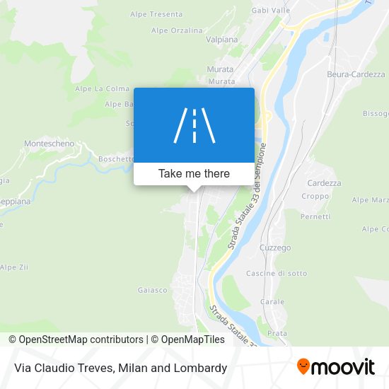 Via Claudio Treves map