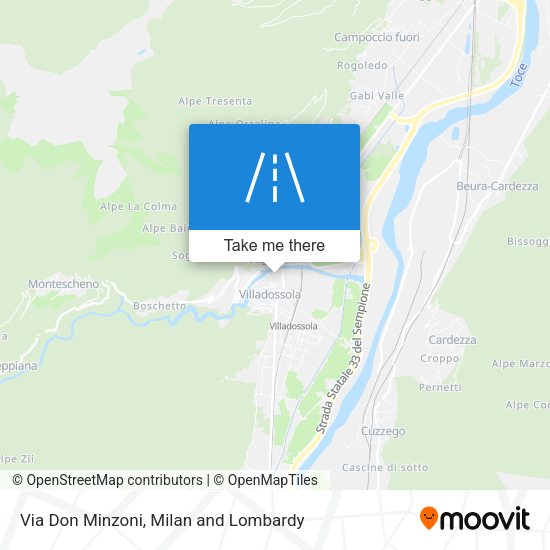 Via Don Minzoni map