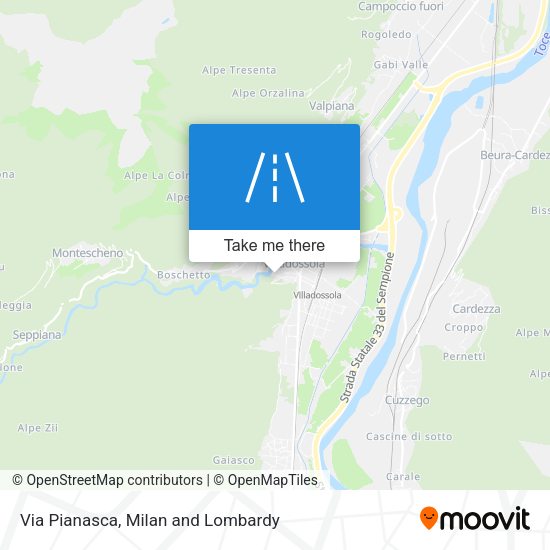 Via Pianasca map