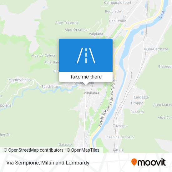 Via Sempione map