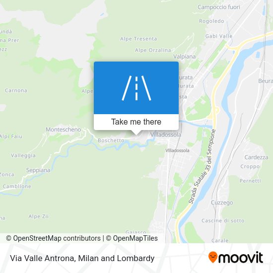 Via Valle Antrona map