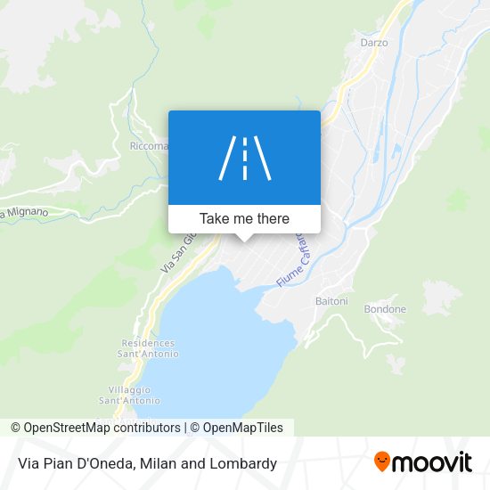Via Pian D'Oneda map