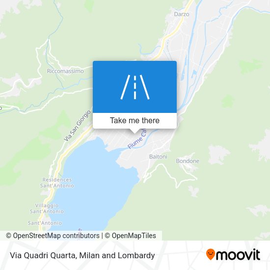 Via Quadri Quarta map