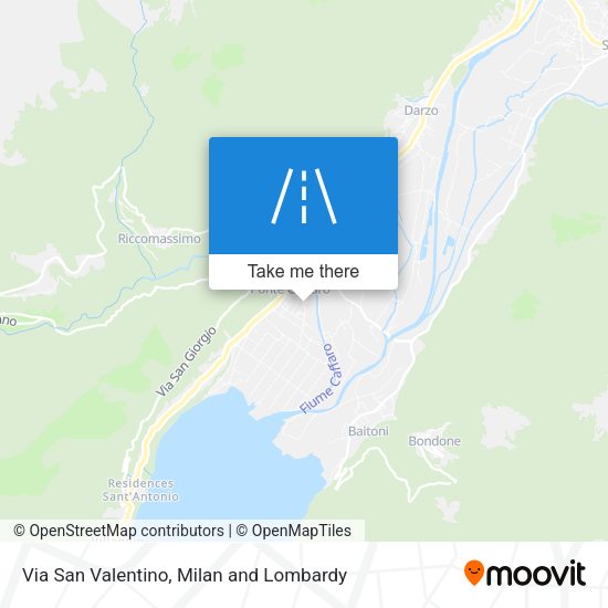 Via San Valentino map