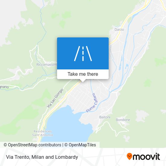 Via Trento map