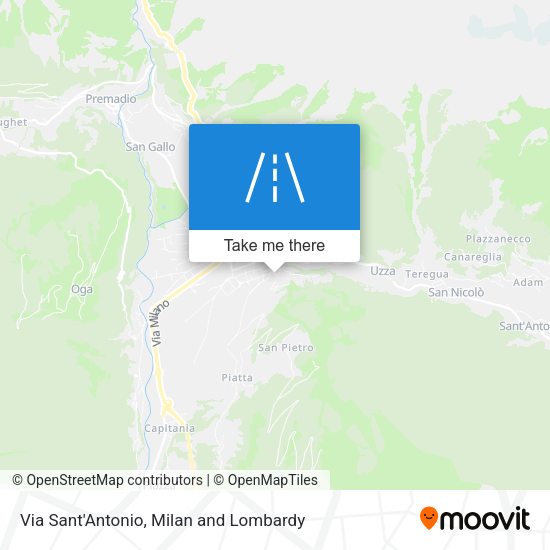 Via Sant'Antonio map