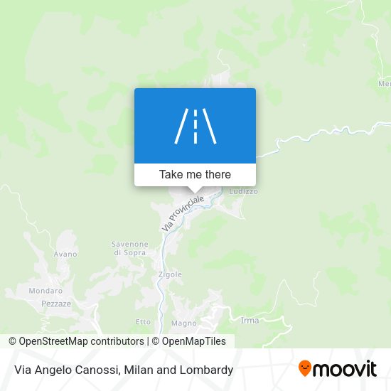 Via Angelo Canossi map