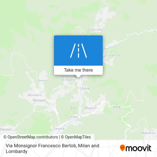 Via Monsignor Francesco Bertoli map