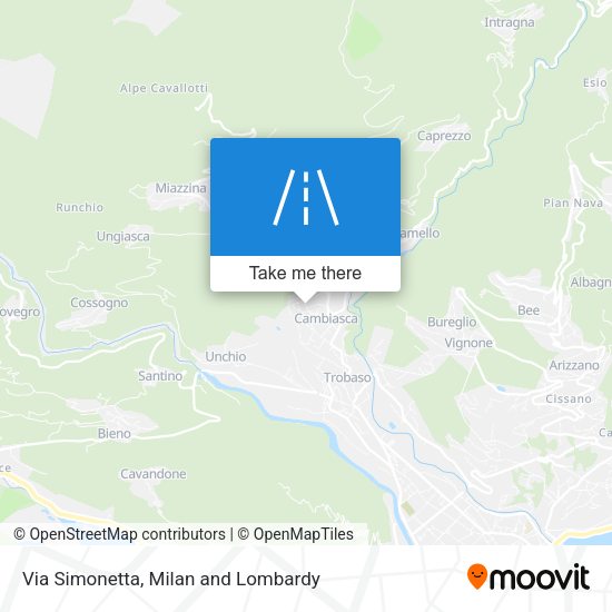 Via Simonetta map
