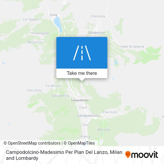 Campodolcino-Madesimo Per Pian Del Lanzo map
