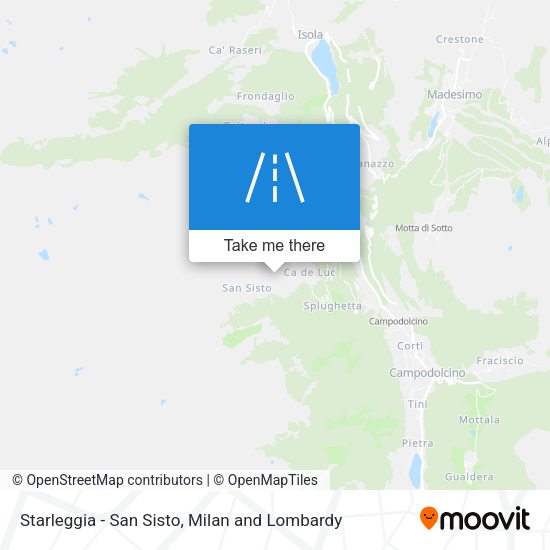 Starleggia - San Sisto map