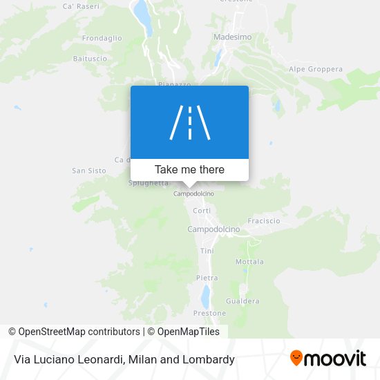Via Luciano Leonardi map