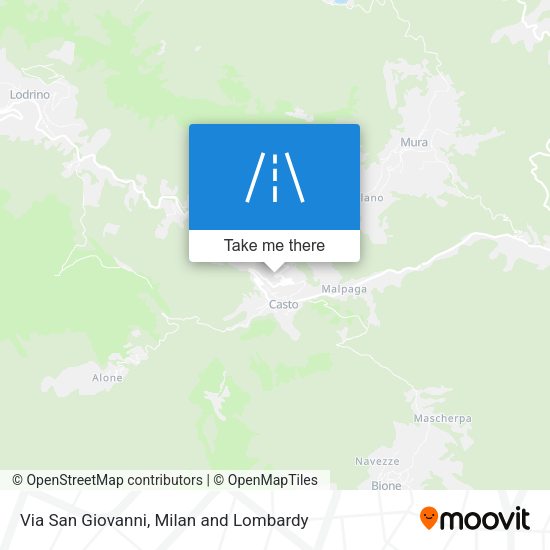 Via San Giovanni map