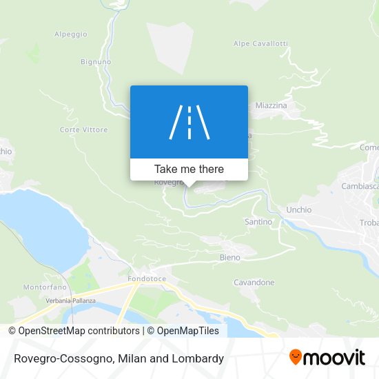Rovegro-Cossogno map