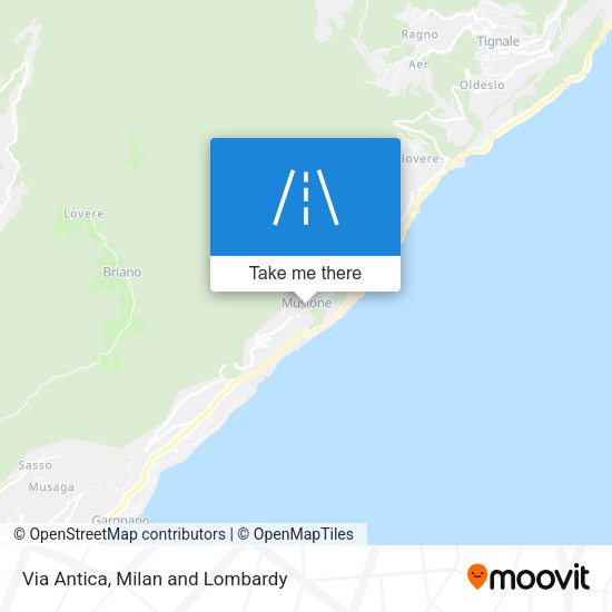 Via Antica map