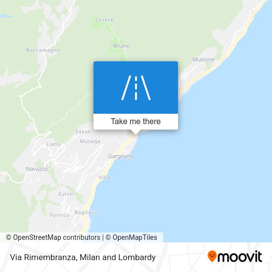 Via Rimembranza map
