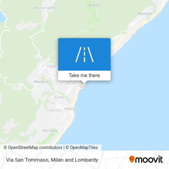 Via San Tommaso map