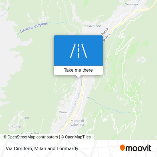 Via Cimitero map