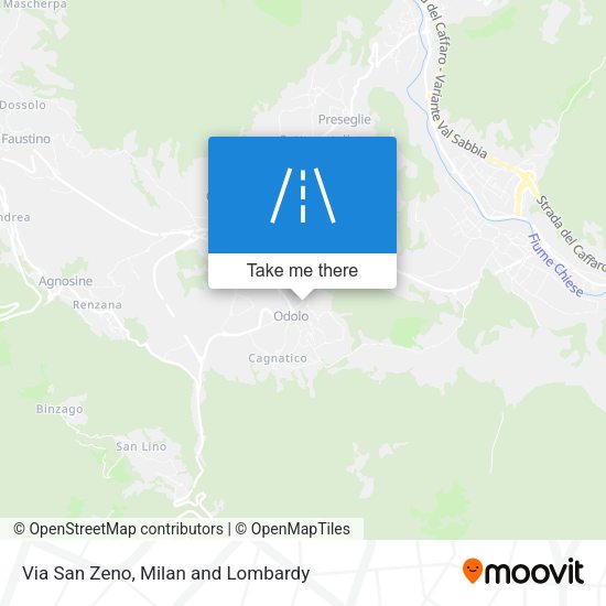 Via San Zeno map