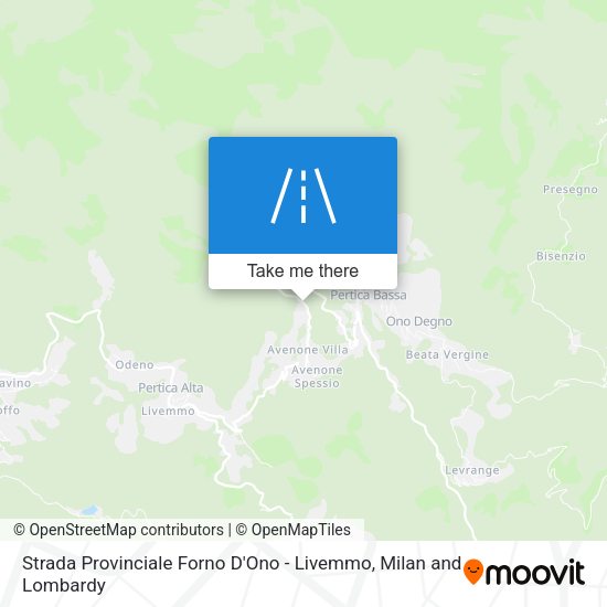 Strada Provinciale Forno D'Ono - Livemmo map